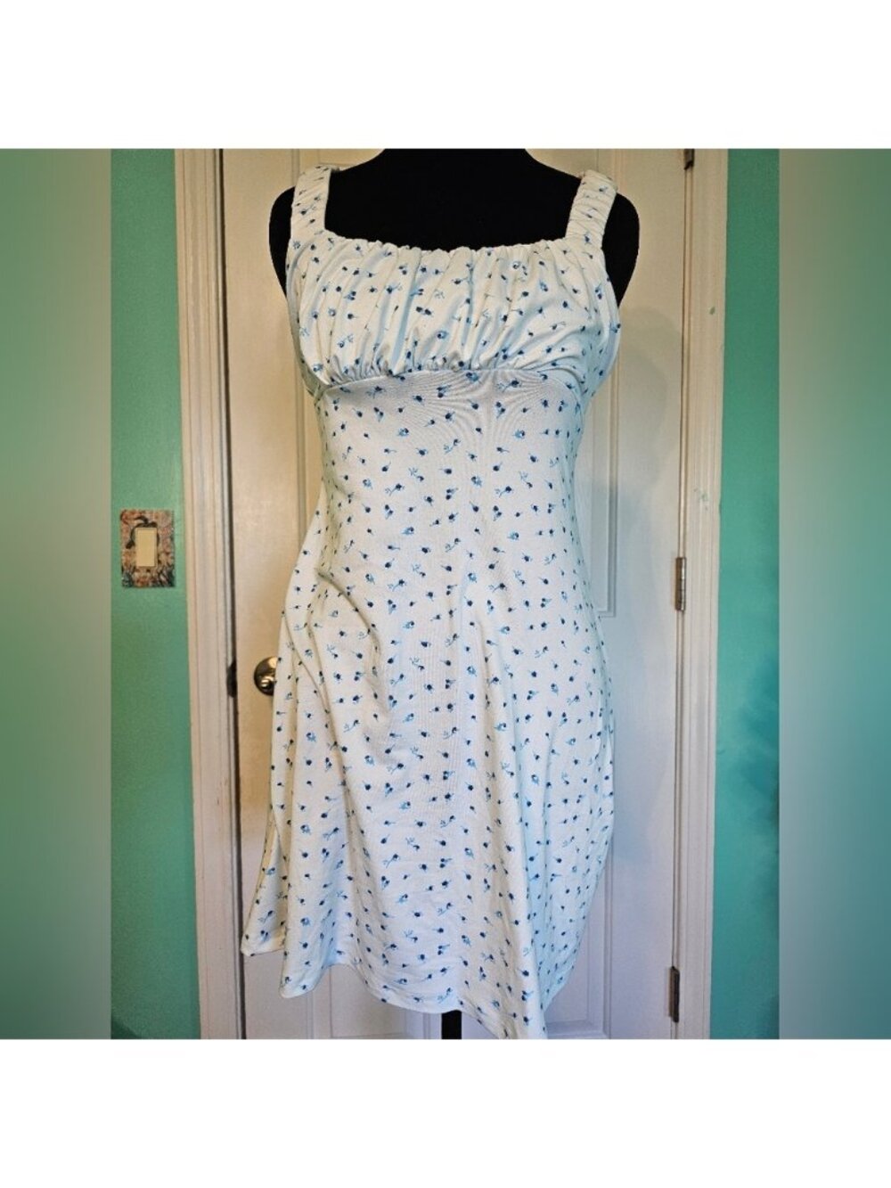 SHEIN Blue Floral Summer Dress Women's Size S